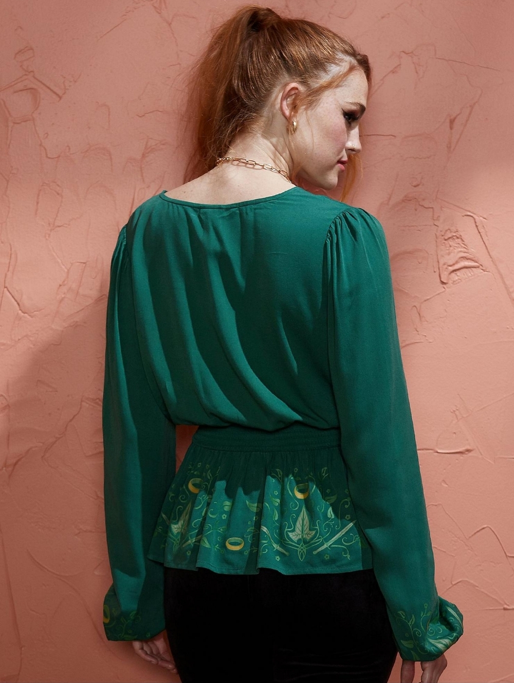 Her Universe The Lord Of The Rings Leaf & Ring Long-Sleeve Top - Picture 3 of 6